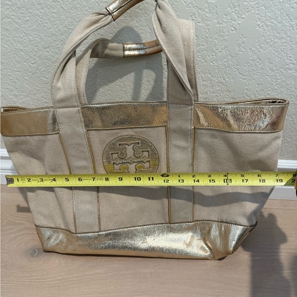 Tory Burch Canvas/Metallic Tote - Picture 2 of 6